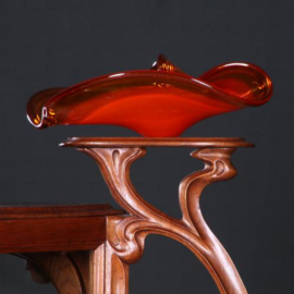 Antieke kast / Art Nouveau vitrinekast met plateaus, mahonie ca. 1900 (No.720941)