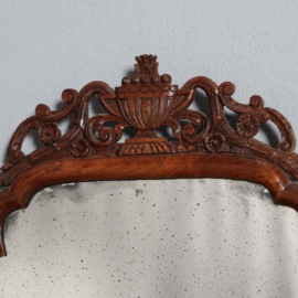 Antieke spiegels  / Hollandse notenhouten Soester spiegel ca. 1790 met afneembare kroon 45X 89 cm (No.650353)