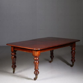Antieke tafel / Victoriaanse mahonie pull out table ca. 1865 tot 3,39 m lengte  (No.630945)
