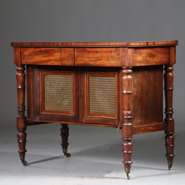 "Espressomachine tafel"  of wandtafel, sideboard of in mahonie en messing ca 1880 (No.960440)