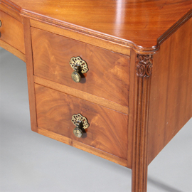 Engelse elegante Art Deco kaptafel met facet geslepen drieluik-spiegel ca 1920 (No.211910)