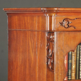 Antieke kast / kleine boekenkast of servieskast mahonie Willem III ca. 1875 (No.270641)
