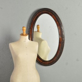 Antieke spiegels / Ovaal facetgeslepen spiegel ca. 1900  zogenaamde "Paris Mirror" (No.192347)