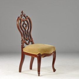 Antieke stoelen +/  Chaufeuze pompadour zogenaamde breistoel vermoedelijk Horrix prachtige mahonie blikvanger  (No.471140)