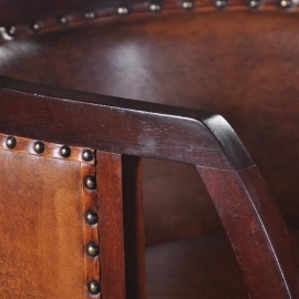 Antieke stoelen / Stel van 4 clubstoelen art deco ca. 1915 gerestaureerd nieuw leer (No.779172)
