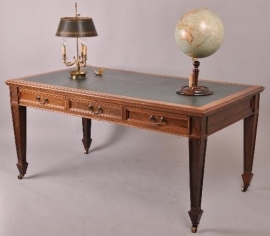 Antieke Bureaus / Partner schrijftafel met 6 laden gemerkt: Maple & Co ca. 1875 (No.77192)