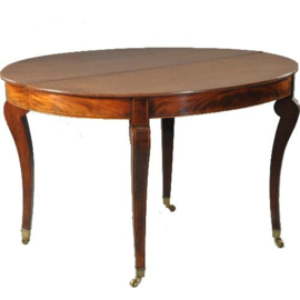 Antieke tafel / Ovale Charles X  Coulissentafel ca. 1820 met twee bladen 2,25m.  - groter kan ook (No.532118)