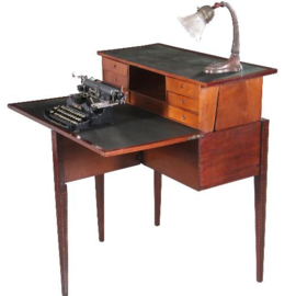 Antieke bijzettafels / werktafeltje / speeltafeljte  met lift-interieur Hollands ca. 1800 in mahonie (No.272164)