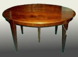 Antieke tafel / Hollandse coulissetafel met strakke tapse poten (No.84142)