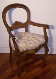Antieke armstoelen /  Willem III armstoel - bureaustoel (No.79123)&