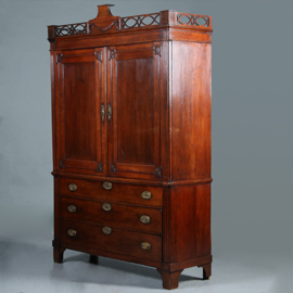 Hollands Neoclassicistisch kabinet met afneembaar hekje in zeer fraaie patina ca 1800 [No.892955)