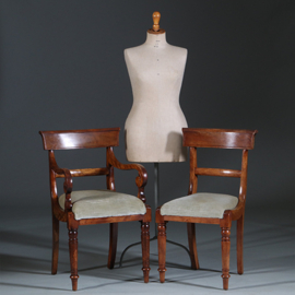 8 Eetkamer stoelen in bekleding naar wens Victoriaans ca 1875 (No.270105)
