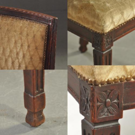 Antieke stoelen / Stel van 12 brede mahonie stoelen in Louis Seize stijl ca. 1850 (No.202735)