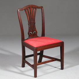 6 antieke stoelen nieuwe stof naar keus Engeland Georian stijl ca 1890 (No.911875)