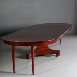 Antieke tafel / Hollandse coulissentafel in mahonie ca. 1820 voor 14 personen (No.642626)