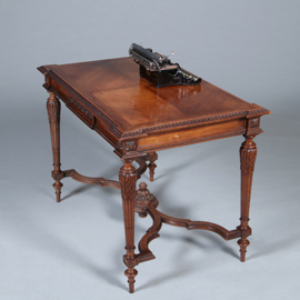 Schrijftafeltje of wandtafel in notenhout met brede lade Frankrijk ca 1860 (No.422435)