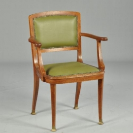 Antieke stoelen / stel van 2 art deo bureaustoelen / armstoelen Portois und Fix ca. 1900 (No.781461)