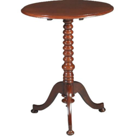 Antieke bijzettafels /  Engelse kleine wijntafel / tilttoptable ca. 1870 in mahonie (No.411559)