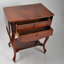 Antieke bijzettafels / Hollandse stommeknecht / sidetable / mahonie met 2 opklapbare oren (No.303101)
