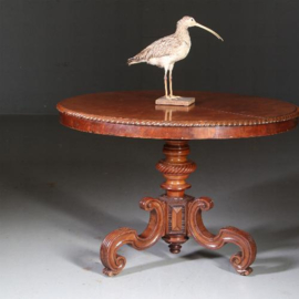 Antieke bijzettafels / Eetkamertafel / Ronde tafel biedermeier ca. 1830 (No.580625)