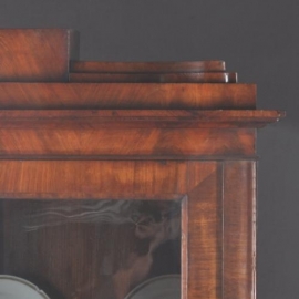 Antieke kast / Mahonie boekenkast / servieskast ca. 1860  Duits met verstelbare planken (No.803021)