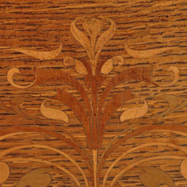 Antieke bureaus / Hollandse damessecretaire ca. 1900 met jugendstil inlegwerk op de klep (No.200254)