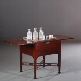 Antieke bijzettafels / wijntafels / dranktafel met "pop-up" interieur ca. 1900  (No.671939)