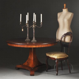 Antieke tafel / Hollandse Biedermeier sluierpoottafel in mahonie ca. 1825 (No.302851)