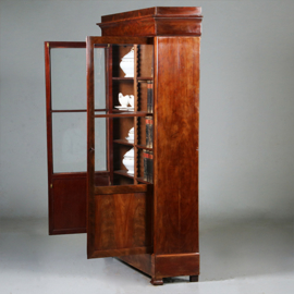 Strakke Boekenkast vroeg biedermeier ca 1820 mahonie indeling flexibel (No.461515)