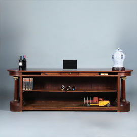 Mahonie Toonbank, Roomdivider, Bar, counter of balie voor winkelinrichting of receptie ca 1865 [No.632022)