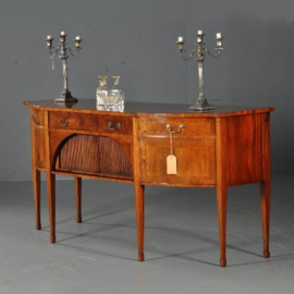 Antieke kast / Notenhouten sideboard ca. 1900 met geheime jalousie compartiment (No.281104)