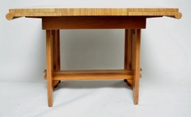 Art Deco / tafel Arts & Crafts eiken met Wengé jaren `30. (No.84152)
