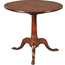 Antieke bijzettafels / Wijntafels / Georgian tilttoptable ca. 1800 in mahonie, doorleefde kleur (No.461634)