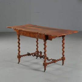 Antieke bijzettafels / wijntafels / Hollandse Wandtafel gesigneerd T.J. Heydanus ca. 1840 (No. 461632)