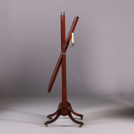 Engelse passpiegel met kandelaren ca 1890 en fraai ingelegd en facet geslepen (No.412020)