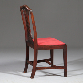 6 antieke stoelen nieuwe stof naar keus Engeland Georian stijl ca 1890 (No.911875)