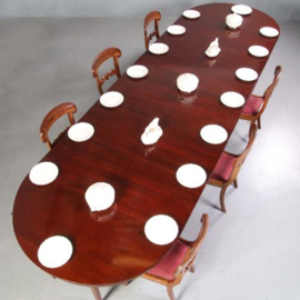Antieke tafels / coulissentafel voor 16 personen Biedermeier ca. 1825 mahonie (No.693033)