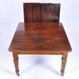 Antieke tafel / Kloeke Victoriaanse wind out table / coulissentafel in oude kleur en politoer ca.1875 (No.560351)