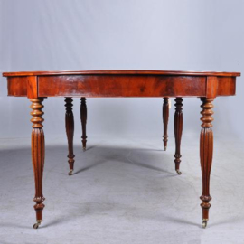 Antieke tafel / Franse coulissentafel ca. 1870 in mahonie 3,60 m lang (No.950456)