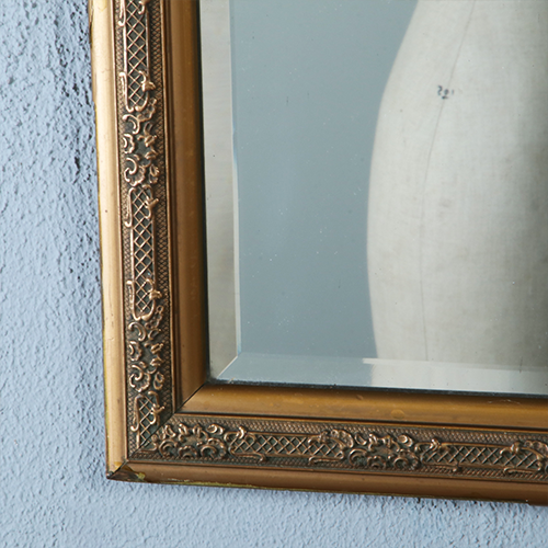 Smalle Hollandse schouwspiegel met romantische prent (No.290814) - 1.12 m. Hoog