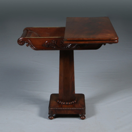 Hollandse speeltafel of wandtafel op kolompoot ca 1830 in mahonie (No.282505)