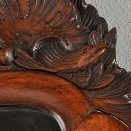 Antieke spiegels / Soester schouwspiegel ca. 1910 met bijzonder fraaie afneembare  gestoken kroon (No.2721665)