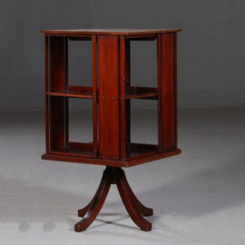 Antieke kasten / Boekenmolen mahonie met inlegwerk ca. 1900 Engeland (No.732518)