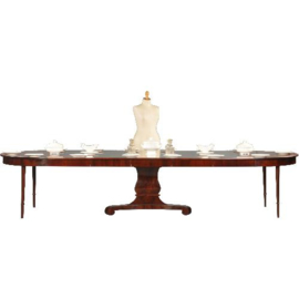 Antieke tafel / Hollandse mahonie coulissentafel  1820 tot max. 14 personen (No.501309)