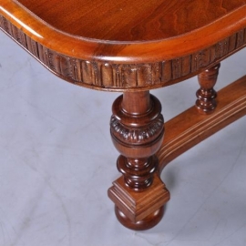 Antieke tafel / Franse coulissentafel ca. 1880 met gestoken rand 3,28 m lang (No.911754)