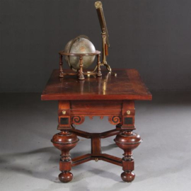 Antieke tafel / Robuuste Palissander bolpoottafel / werktafel neorenaissance ca. 1840 (No.630944)