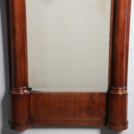 Antieke spiegel / Monumentale schouwspiegel Biedermeier ca. 1835 mahonie (No.781970)
