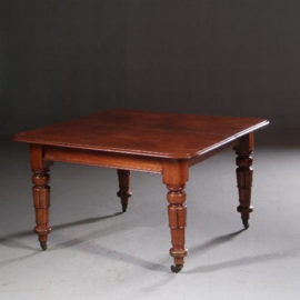 Lange tafel  Victoriaans pull out table ca. 1865 met authentieke inlegbladen in mooie oude kleur (No.651516)