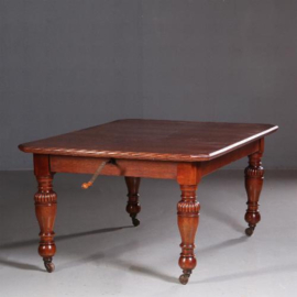 Antieke tafel / Engelse windouttable tot 12 personen ca. 1880 in prachtig geboend eiken (No.693041)