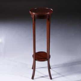 Hollandse lampetafel in strak mahonie ca. 1900 met ingelegde biesjes (No.222120)